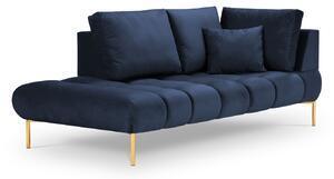 Favi Otoman 2 locuri malvin cu tapiterie din catifea, cotiera pe partea stanga, albastru royal Ofertă