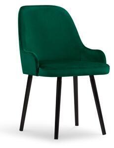 Favi Scaun flint cu tapiterie din catifea, verde inchis Ofertă