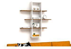 Favi Etajeră de perete ardo 101x96 cm albă/maro Ofertă