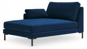 Favi Otoman jade cu tapiterie din catifea, cotiera pe partea stanga, albastru royal Ofertă