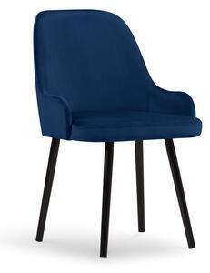 Favi Scaun flint cu tapiterie din catifea, albastru royal Ofertă