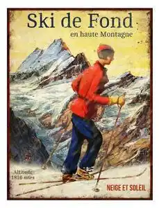 Favi Tăbliță decorativă antic line ski de fond, 25 x 33 cm Ofertă