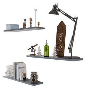 Favi Poliţe, 3 buc., gri grafit, fedor Ofertă