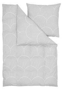Favi Lenjerie de pat din bumbac ranforce westwing collection arcs, 200 x 200 cm, gri Ofertă
