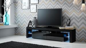 Favi Comoda tv fara led solo, negru, 200x35x45 cm Ofertă