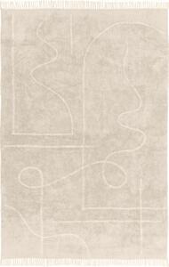 Favi Covor țesut manual din bumbac westwing collection lines, 200 x 300 cm, bej Ofertă