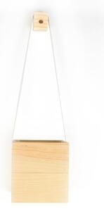 Favi Ghiveci din lemn de brad surdic colgante, 17 x 62 cm, alb Ofertă