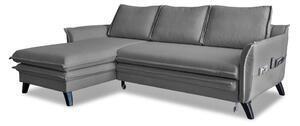 Favi Colțar extensibil cu șezlong pe partea stângă miuform charming charlie, gri închis Ofertă