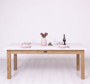 Favi Masa dinning extensibila 210x90 - culoare top_p080 - culoare corp_p001 - dublu color cu finisaj deep brushed (top plate) Ofertă