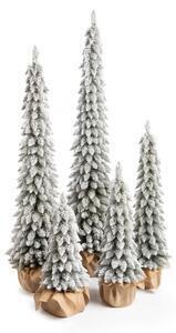 Favi Brad artificial de crăciun molid slim cu zăpadă pe vârfuri în ghiveci 65cm Ofertă