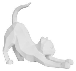 Favi Statuetă pt living origami stretching cat, înălțime 30,5 cm, alb mat Ofertă