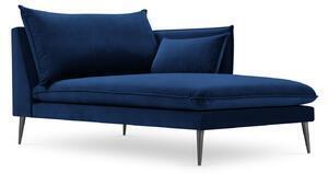 Favi Otoman agate, cotiera pe partea dreapta cu picioare din metal negru, albastru royal Ofertă