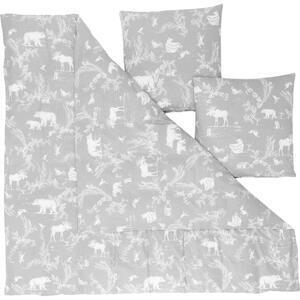 Favi Lenjerie de pat din flanelă westwing collection, 200 x 200 cm, gri Ofertă