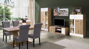 Favi Biblioteca martin, 305x195x53 cm, pal, sonoma/alb Ofertă