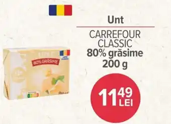 Carrefour Unt Carrefour classic 80% grăsime 200 g Ofertă
