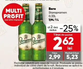 PROFI Bere Staropramen 330 ml Ofertă