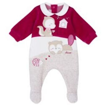 Chicco Salopeta bebelusi chicco din velur, ciclamen cu model, 02377-63mfci Ofertă