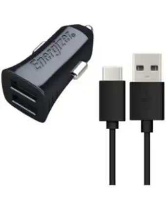 Incarcator auto energizer dca2cuc23, 3.4 a, 2x usb, type-c, fast charge, negru