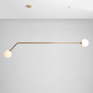 Favi Lustra din metal auriu cu 2 becuri pure, 120 cm Ofertă