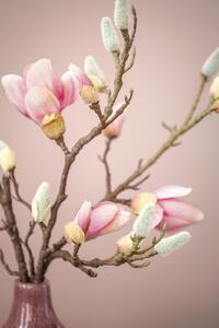 Favi Crenguta flori artificiale magnolia, fibre artificiale, roz, 101 cm Ofertă