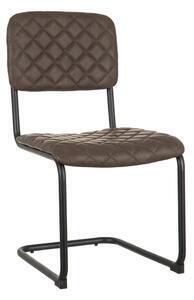 Favi Set 2 scaune din metal si piele 47 x 52 x 87 cm Ofertă