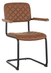 Favi Set 2 scaune din metal si piele 47 x 52 x 87 cm Ofertă