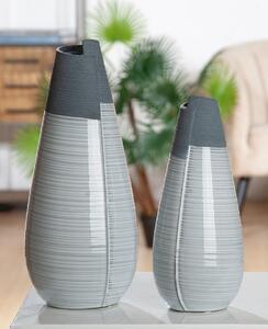 Favi Vaza porto, ceramica, gri, 15x35x15 cm Ofertă