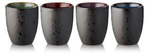 Favi Set 4 căni termo din gresie bitz basics black, 270 ml, negru Ofertă