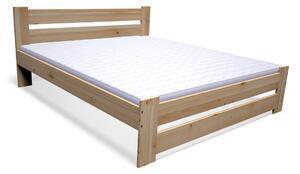 Favi Pat din lemn masiv ecole + somieră gratis + saltea spumă bohemia 16 cm + somieră, 120x200cm, natural/lac nu Ofertă