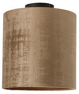 Favi Lămpi de tavan nuanță catifea neagră mată maro 25 cm - combi Ofertă