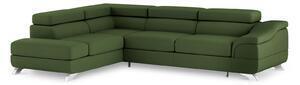 Favi Coltar extensibil onyx, colt pe partea stanga cu tapiterie din tesatura structurala, verde Ofertă