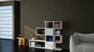 Favi Biblioteca karlin, din pal melaminat, alb 120x20x109 cm Ofertă