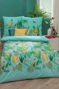 Favi Lenjerie de pat de lux din flanelă pentru copii wildlife multicolor 140x200 cm Ofertă