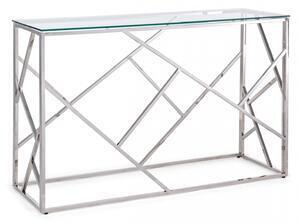 Favi Consola rayan, inox sticla, transparent argintiu, 120x40x78 cm Ofertă