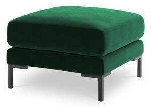 Favi Puf cu tapiterie din catifea jade, picioare din metal negru, verde Ofertă