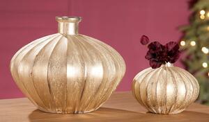 Favi Vaza antigua, sticla, auriu, 25x30 cm Ofertă