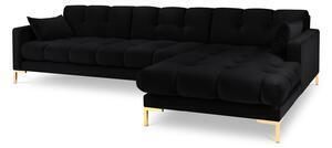 Favi Coltar mamaia, colt pe partea dreapta cu picioare din metal auriu, negru Ofertă