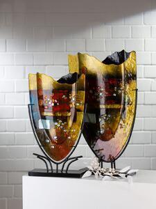Favi Vaza decorativa pearls, sticla, multicolor, 35x58x10 cm Ofertă