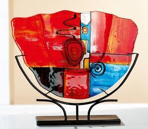 Favi Vaza new life, sticla, multicolor, 32.5x31.5x10.5 cm Ofertă