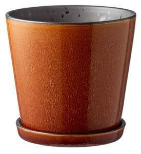 Favi Ghiveci de flori cu suport din gresie bitz jungle, ø 14 cm, portocaliu Ofertă