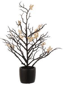 Favi Copacel in ghiveci blacky, plastic, negru auriu, 20x20x44.5 cm Ofertă