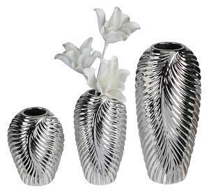 Favi Vaza resia portelan, argintiu, 20 cm Ofertă