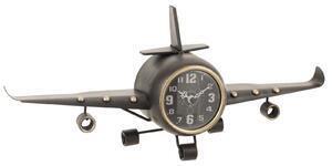 Favi Ceas avion, metal, gri auriu, 11x40x16 cm Ofertă