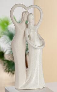 Favi Figurina couple of love cadiz, ceramica, crem, 14x31.5x9 cm Ofertă