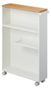 Favi Etajeră cu roți și blat din lemn de fag yamazaki tower, alb Ofertă