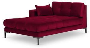 Favi Otoman mamaia, cotiera pe partea stanga cu picioare din metal negru, rosu Ofertă