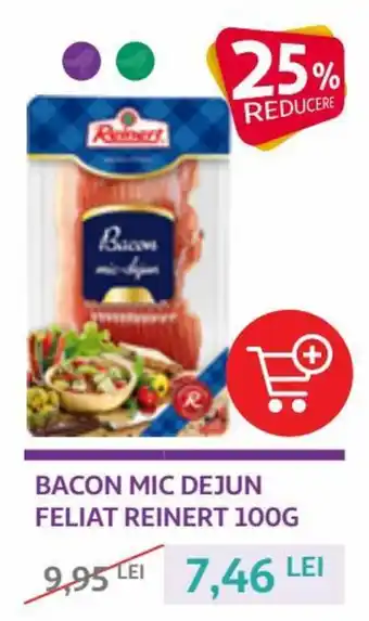 Auchan Reinert bacon mic dejun feliat 100g Ofertă