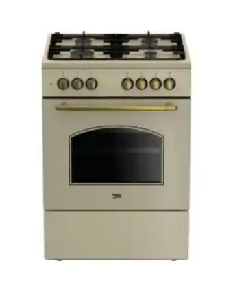 Aragaz mixt beko fse62134dcr, cuptor electric, grill, 4 arzatoare
