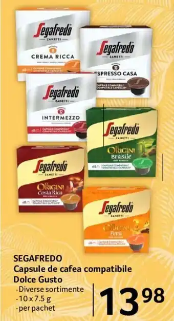 Selgros segafredo capsule de cafea compatible dolce gusto Ofertă