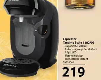 Selgros bosch espressor tassimo style 1102/03 Ofertă